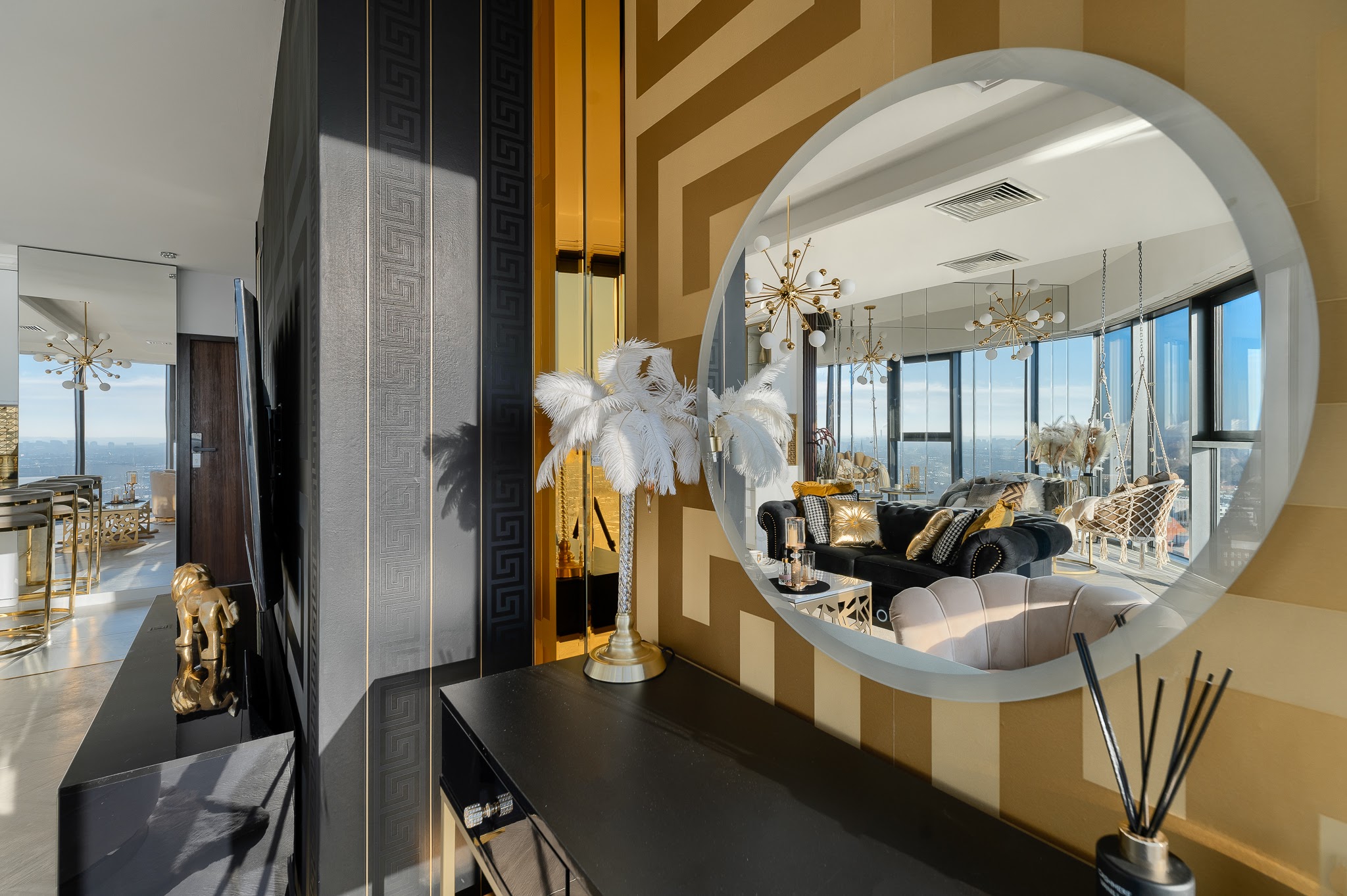 Interior apartamentu Gold21 - elegancki design i luksusowe wyposażenie