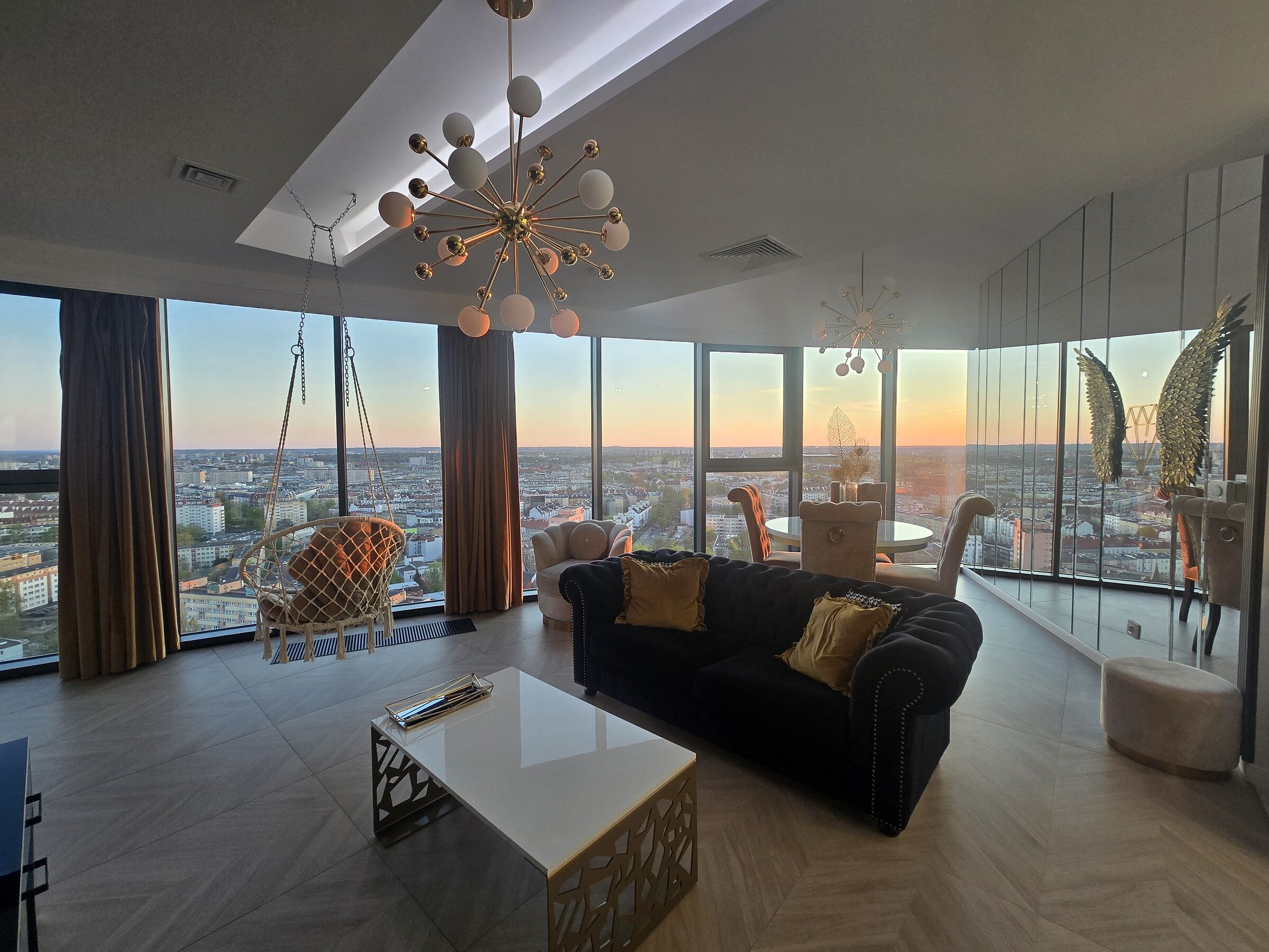Otwarta przestrzen dzienna apartamentu